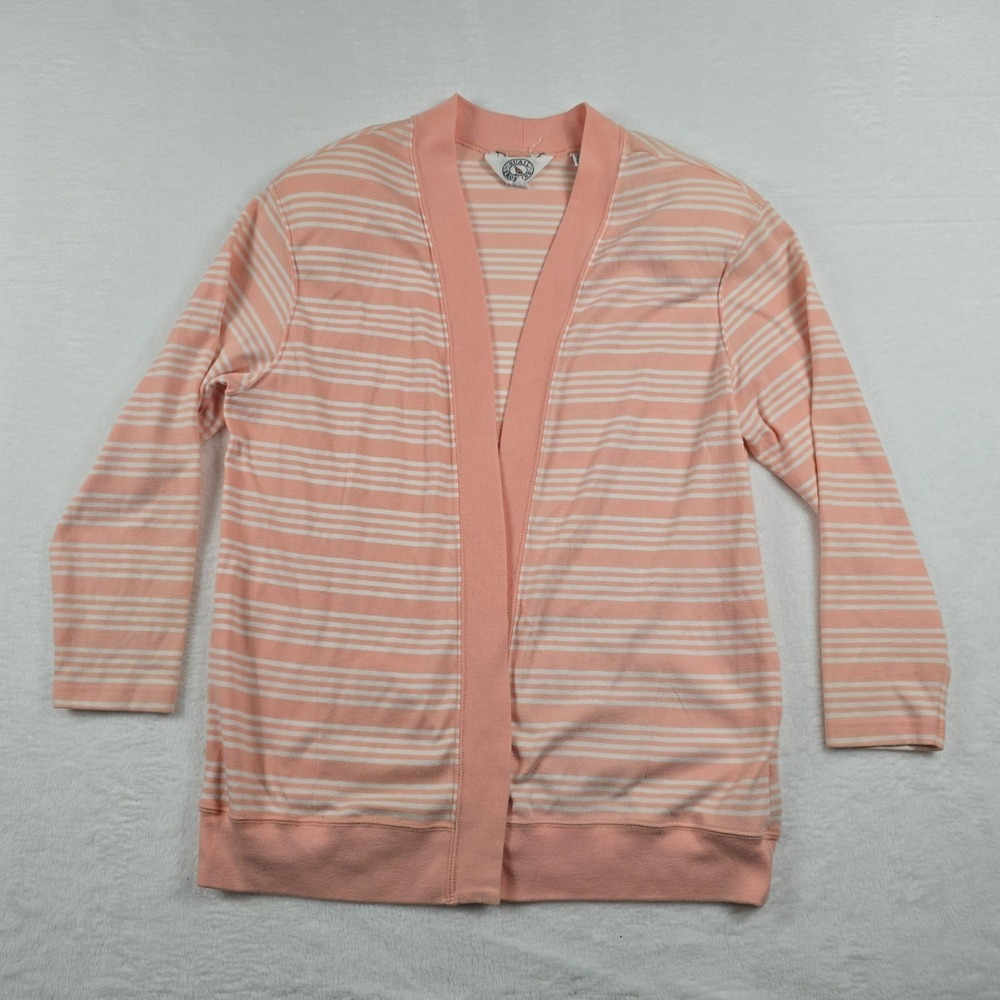 Vintage‎ Quail Crossing Women's Size Small Pink Striped Cardigan Sweater